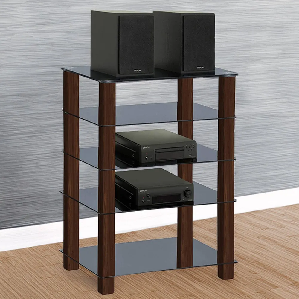 Trinity 5 Shelf TV Unit - Black, Walnut