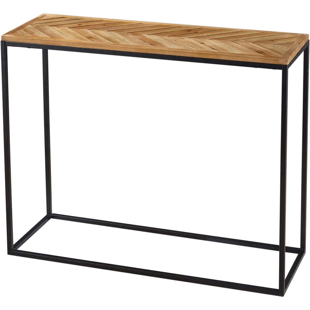 Chevron Console Table - Black