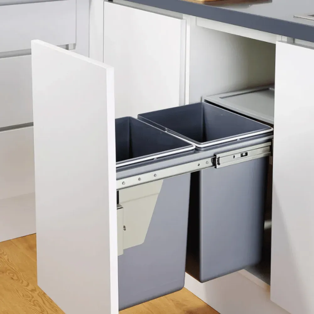 Grey Cupboard Bin 40L - Grey