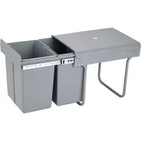 Grey Cupboard Bin 40L - Grey