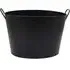 Large Diamond Embossed Oval Bucket - Black