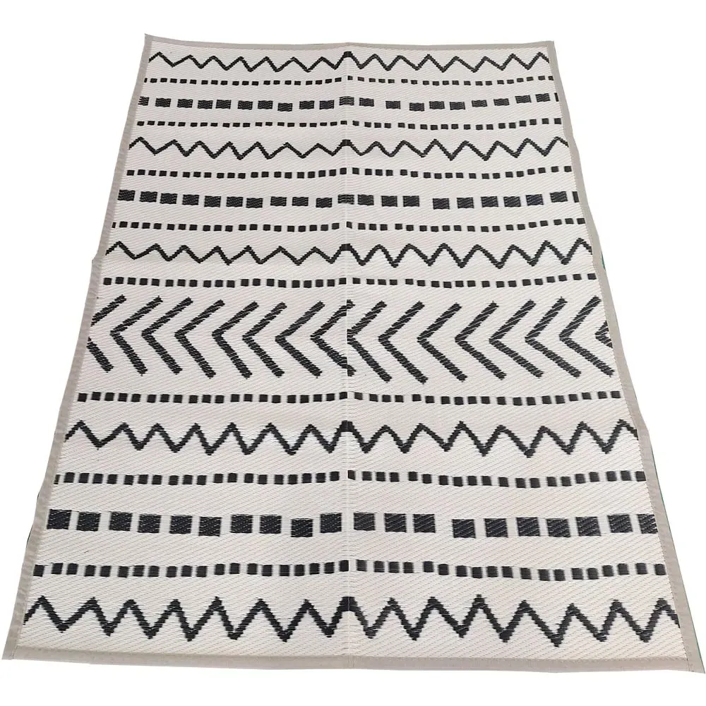 Moroccan Geometric Outdoor Rug - Cream image