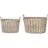 Snug Oval Log Basket Set of 2 - Natural, Wicker