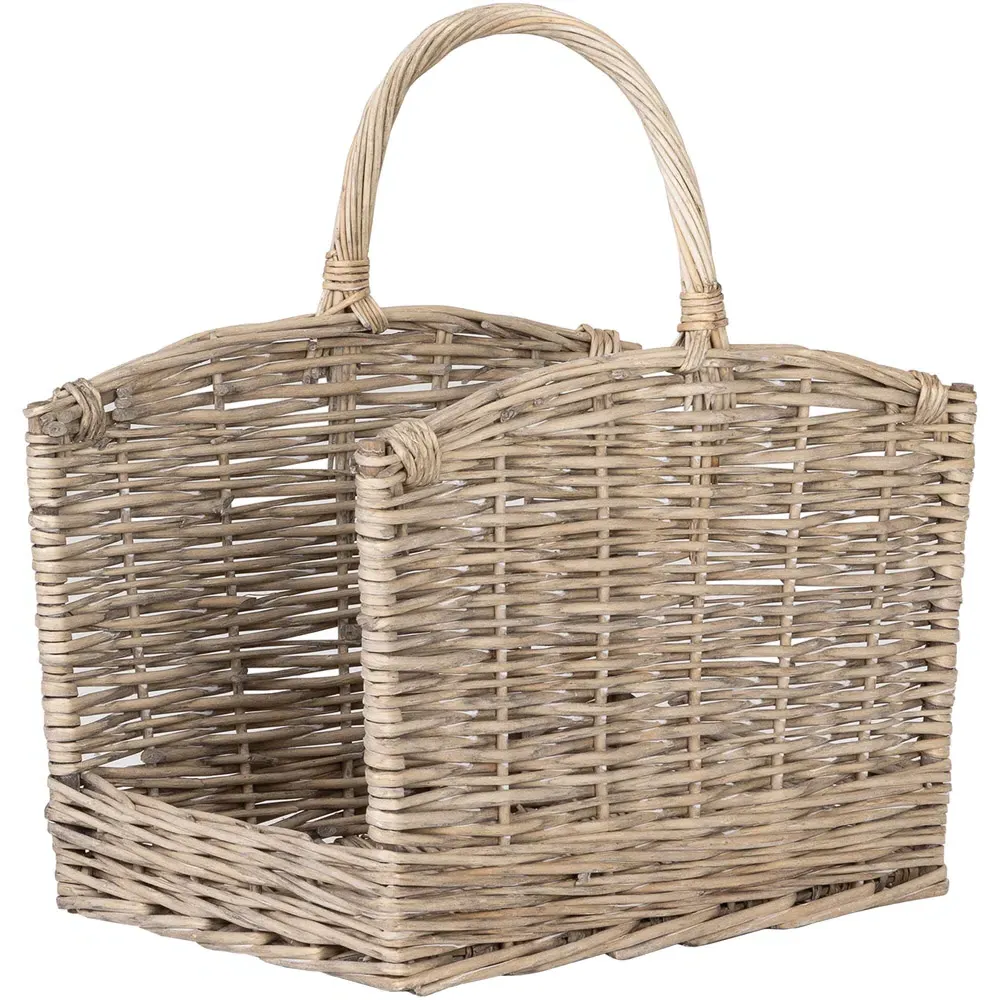 Snug Oval Open Ended Log Basket Set of 2 - Natural, Wicker