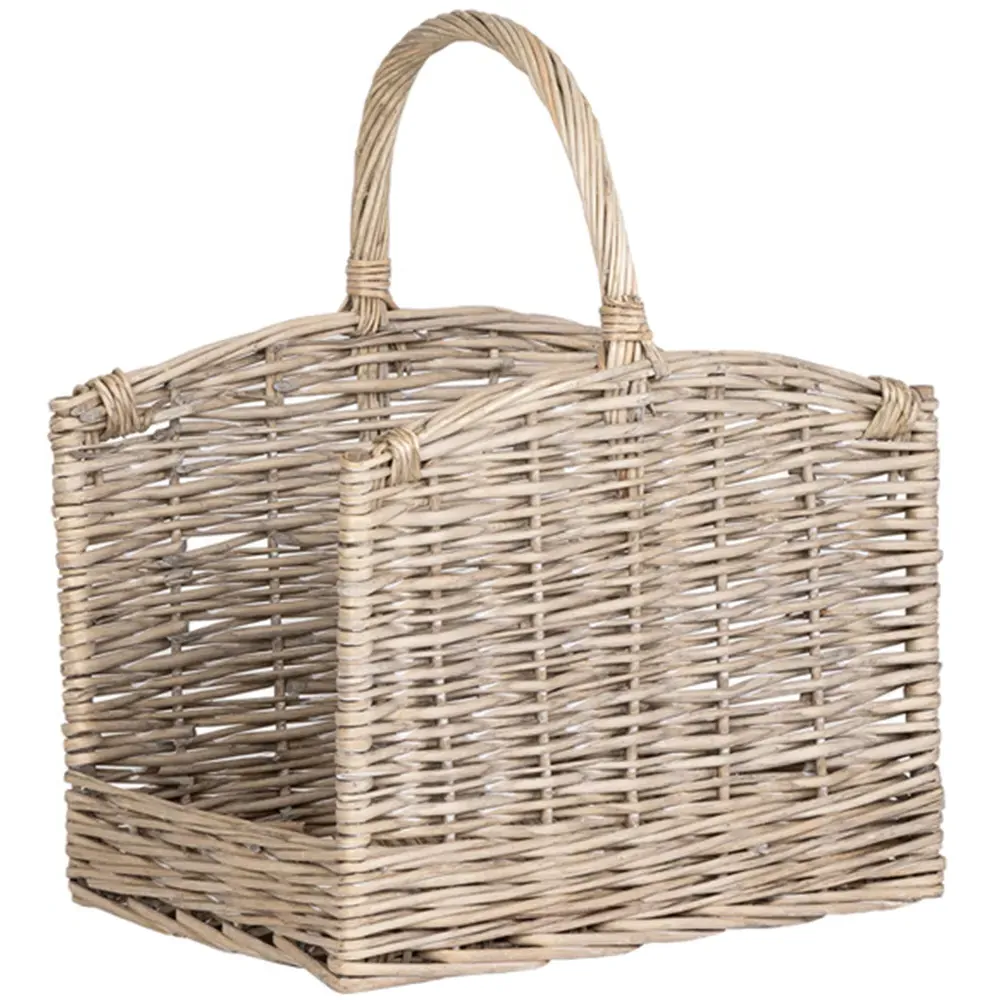 Snug Oval Open Ended Log Basket Set of 2 - Natural, Wicker