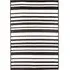 Stripe Lightweight Waterproof Indoor/Outdoor Rug - Black
