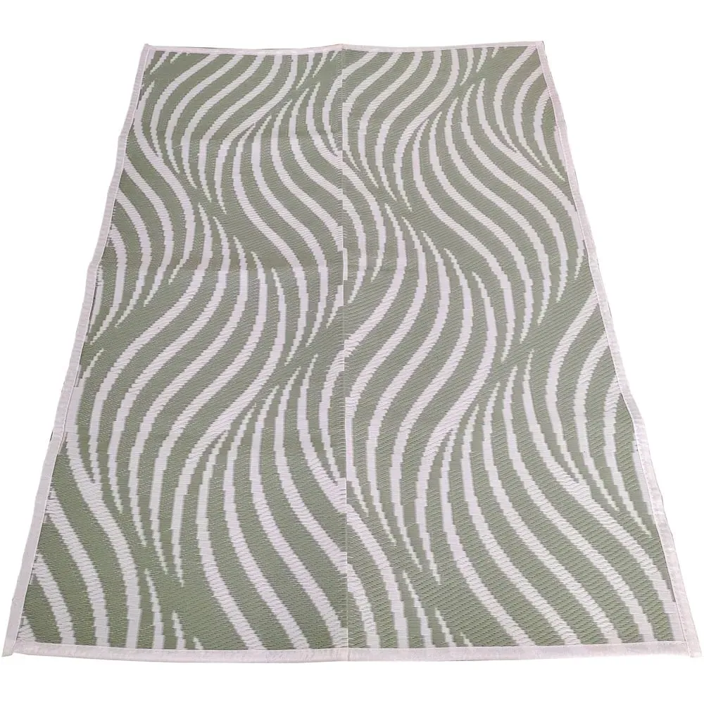 Wave Outdoor Rug 120 x 170cm - Green image
