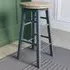 Wooden Revolving Bar Stool - Grey