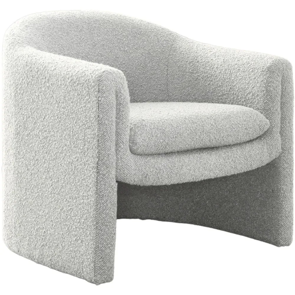 Cream Boucle Accent Chair