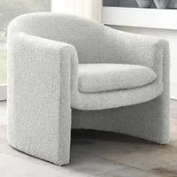 Cream Boucle Accent Chair