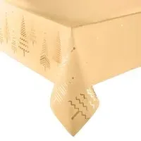 Christmas Tree Tablecloth - Cream, Gold