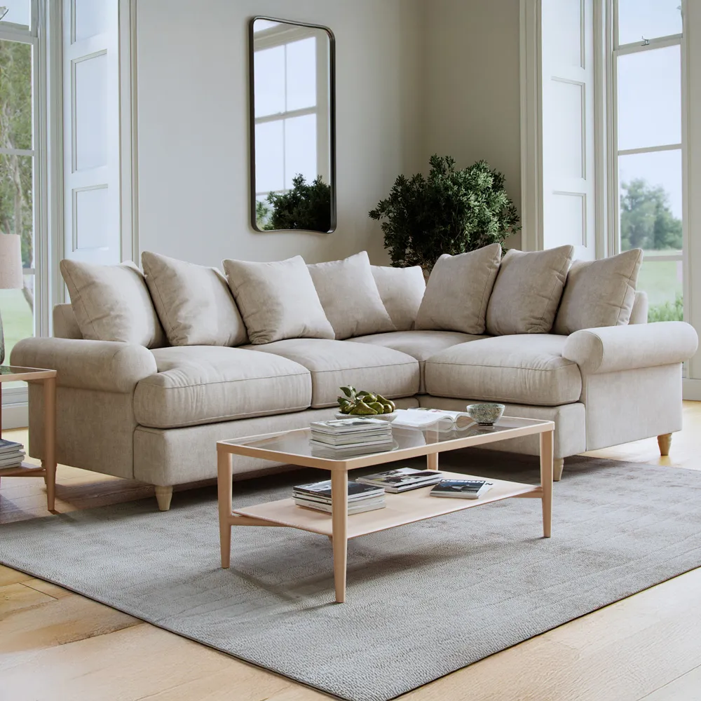 Agmamito Faro 1 3-Seater Left Hand Corner Sofa - Blonde image