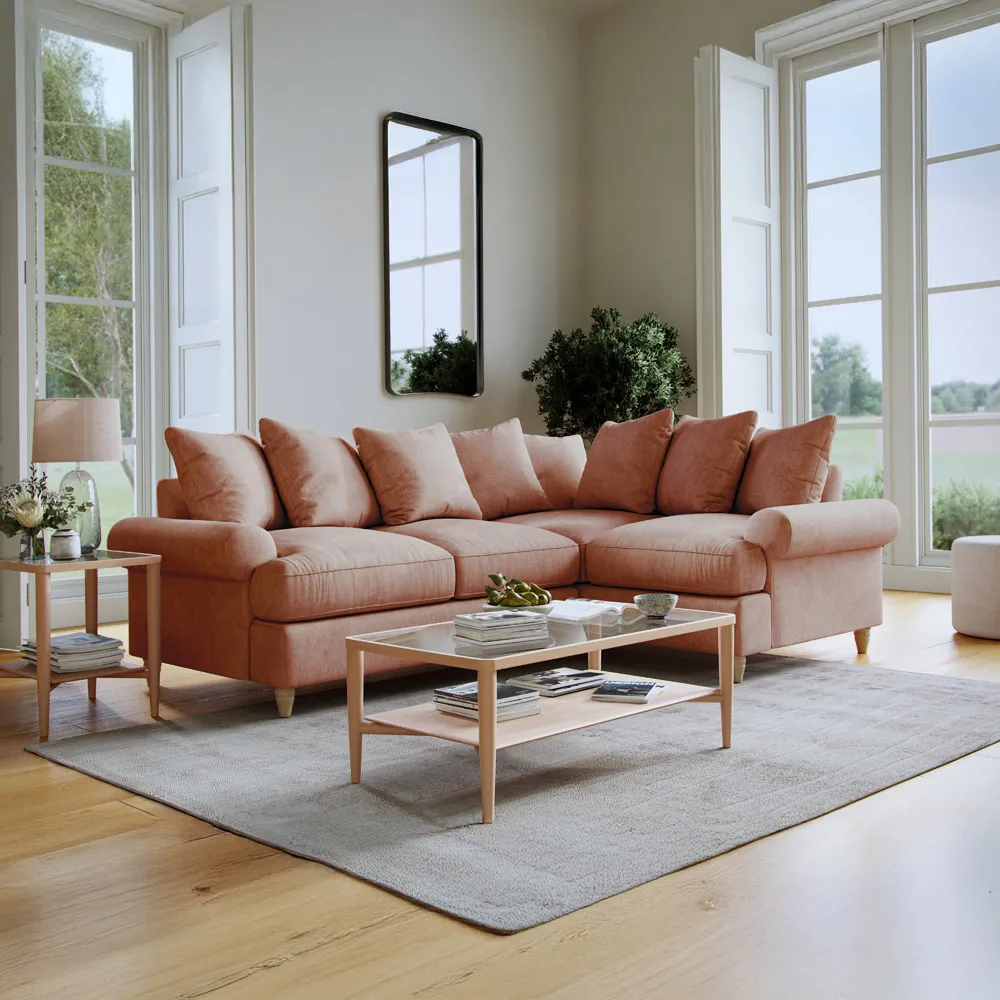 Agmamito Faro 11 3-Seater Left Hand Corner Sofa - Pink