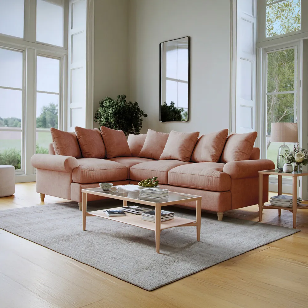 Agmamito Faro 11 3-Seater Right Hand Corner Sofa - Pink
