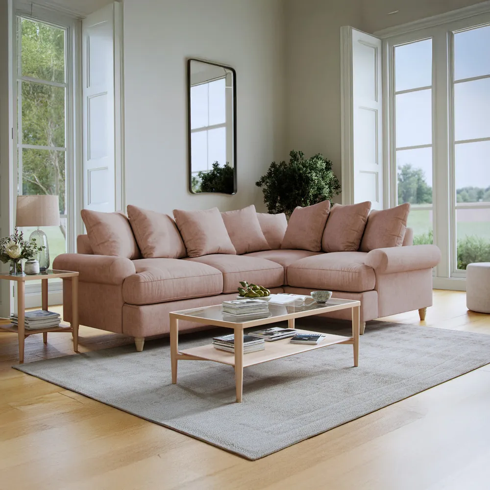 Agmamito Faro 14 3-Seater Left Hand Corner Sofa - Pink