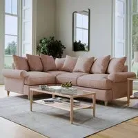 Agmamito Faro 14 3-Seater Left Hand Corner Sofa - Pink