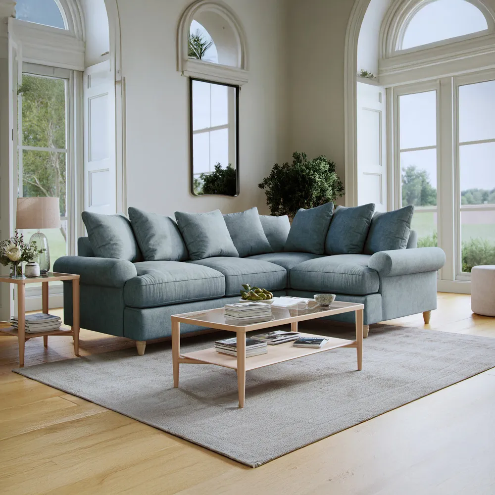 Agmamito Faro 9 3-Seater Left Hand Corner Sofa - Blue