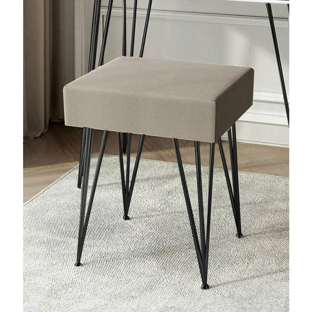 CARME Home Belle LED Mirror Dressing Table with Stool - White