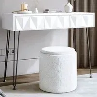 CARME Home Dressing Table with Storage - White