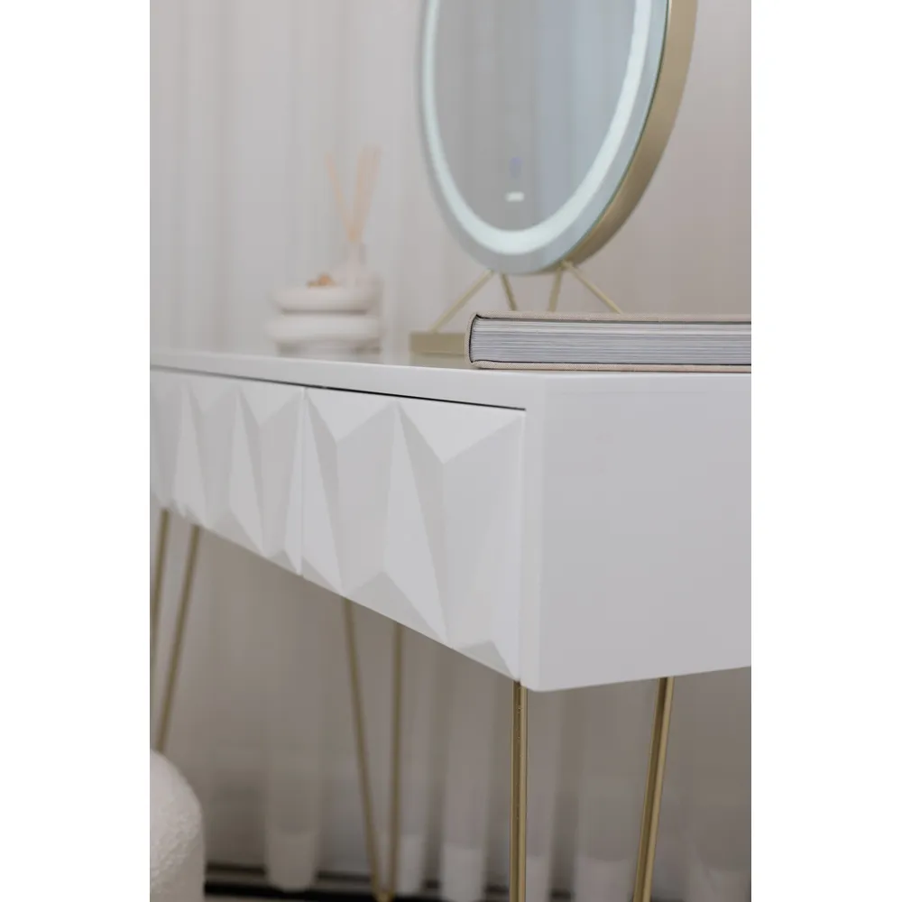 CARME Home Dressing Table with Storage - White