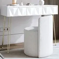 CARME Home Dressing Table with Storage - White