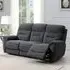 3-Seater Manual Recliner Sofa - Dark Grey