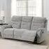 3-Seater Manual Recliner Sofa - Light Grey