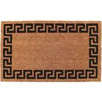 Aztec Wall Coir Door Mat - Black