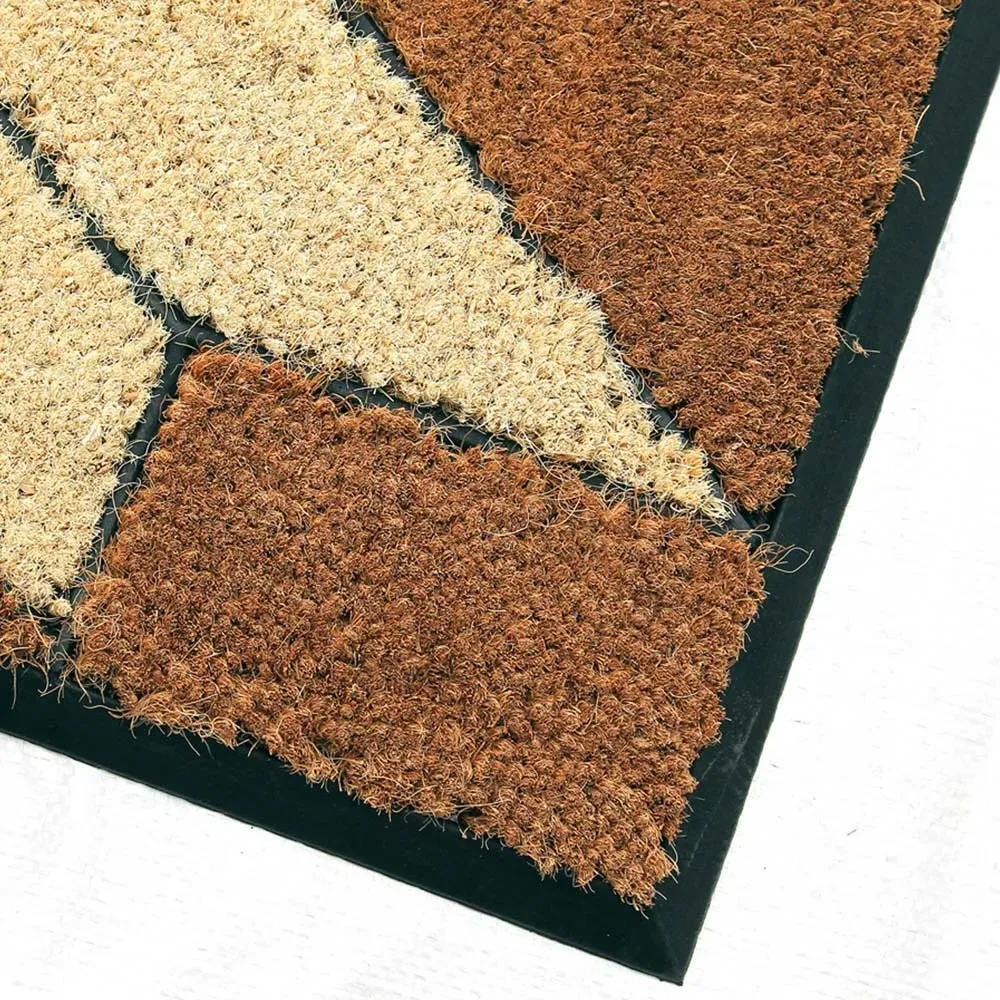 Indian Star Coir Door Mat - Natural