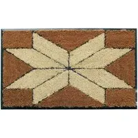 Indian Star Coir Door Mat - Natural