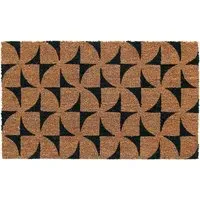 Lost Bats Coir Door Mat - Black, Natural