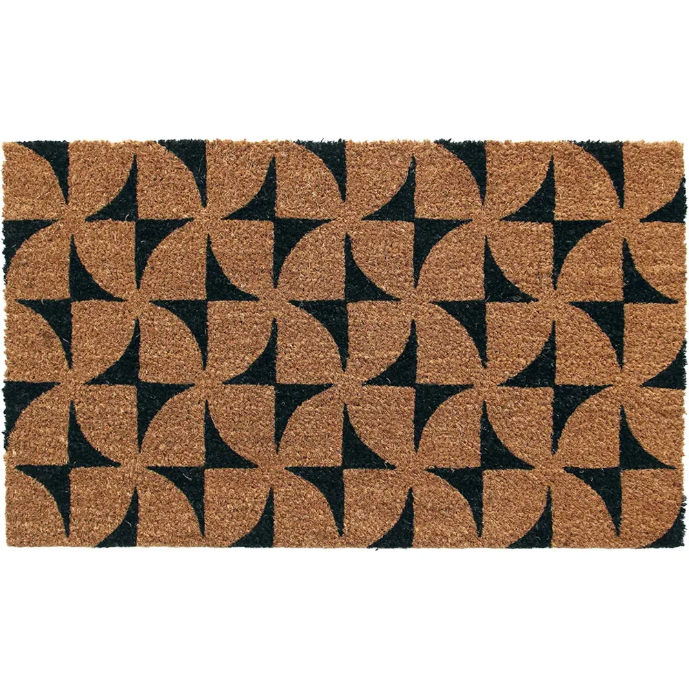 Lost Bats Coir Door Mat - Black, Natural