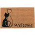Meow Romance Coir Door Mat - Natural
