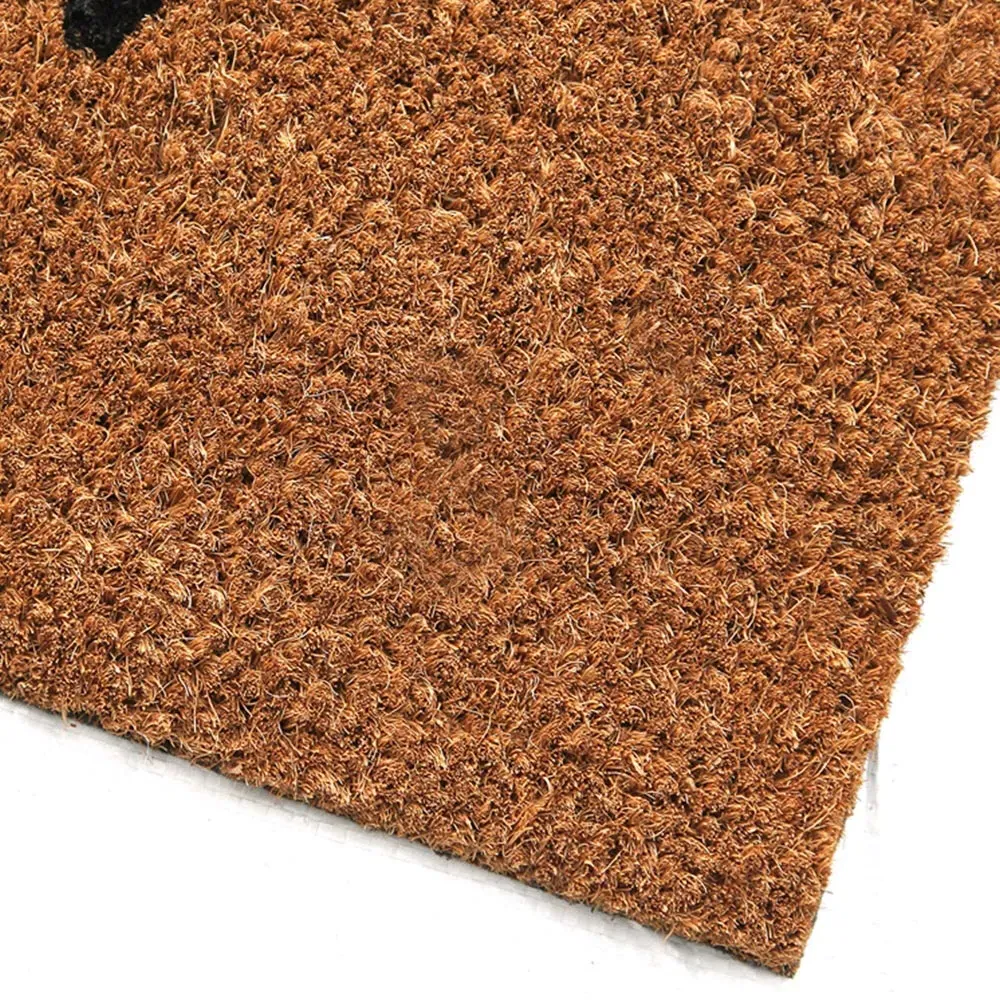 Meow Welcome Door Mat - Natural Coir