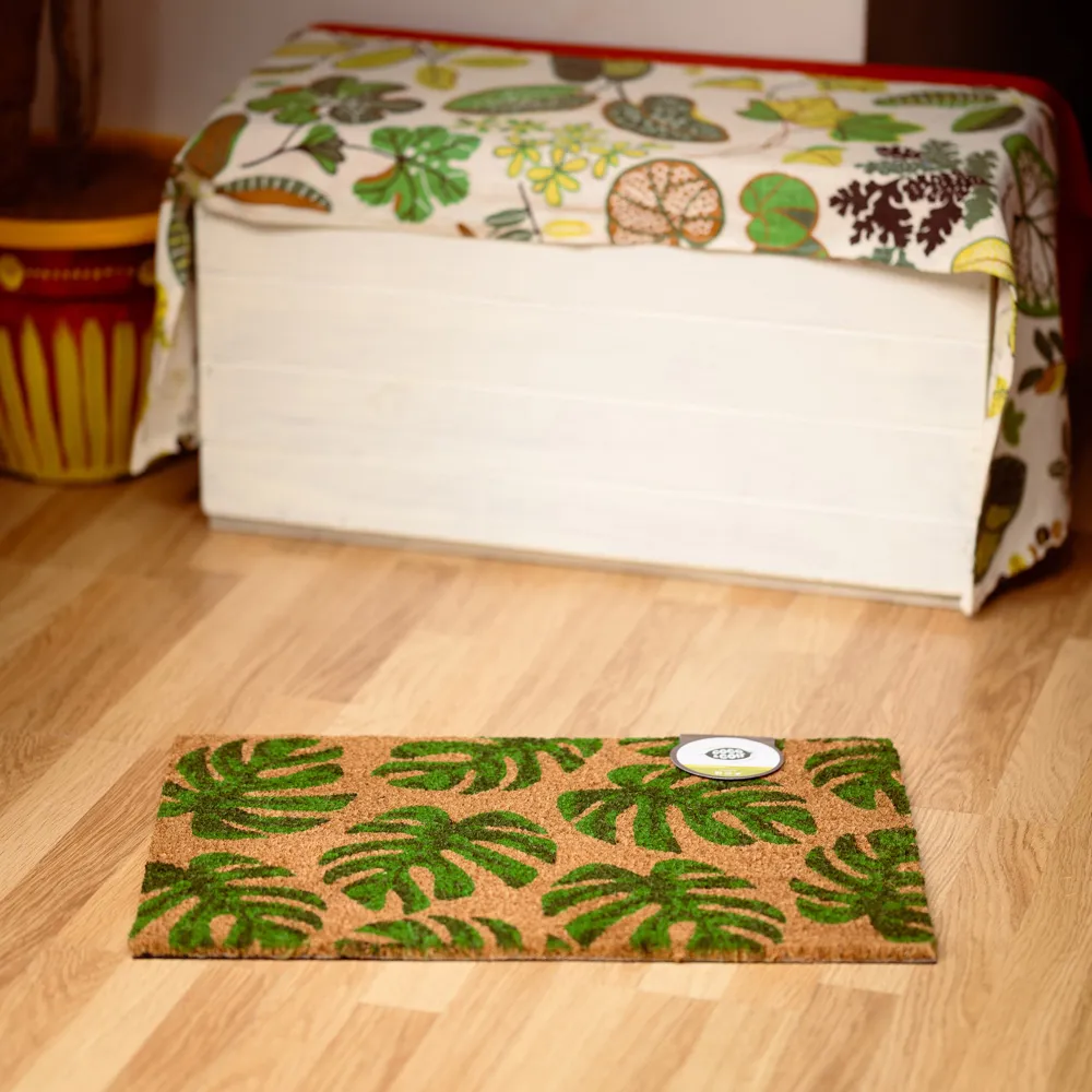 My Monstera Coir Door Mat - Natural