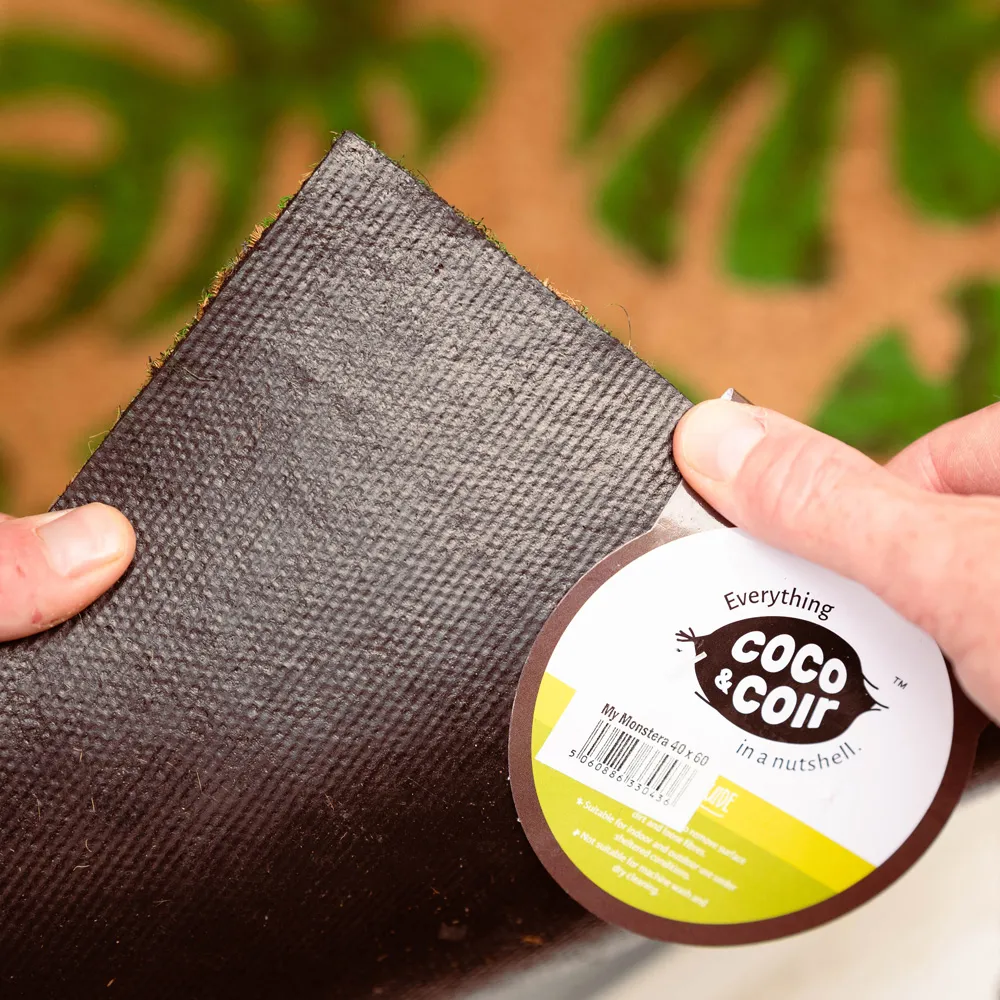 My Monstera Coir Door Mat - Natural