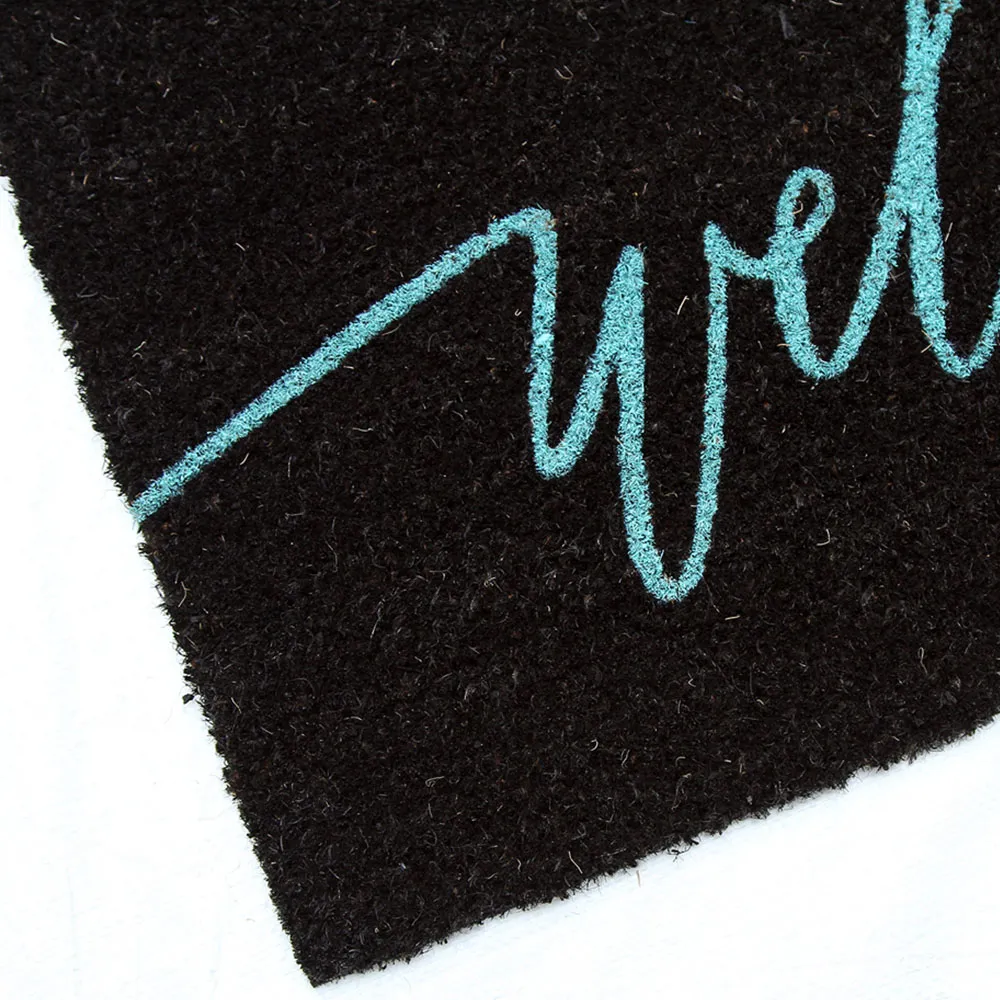 Neon Life Coir Door Mat - Natural