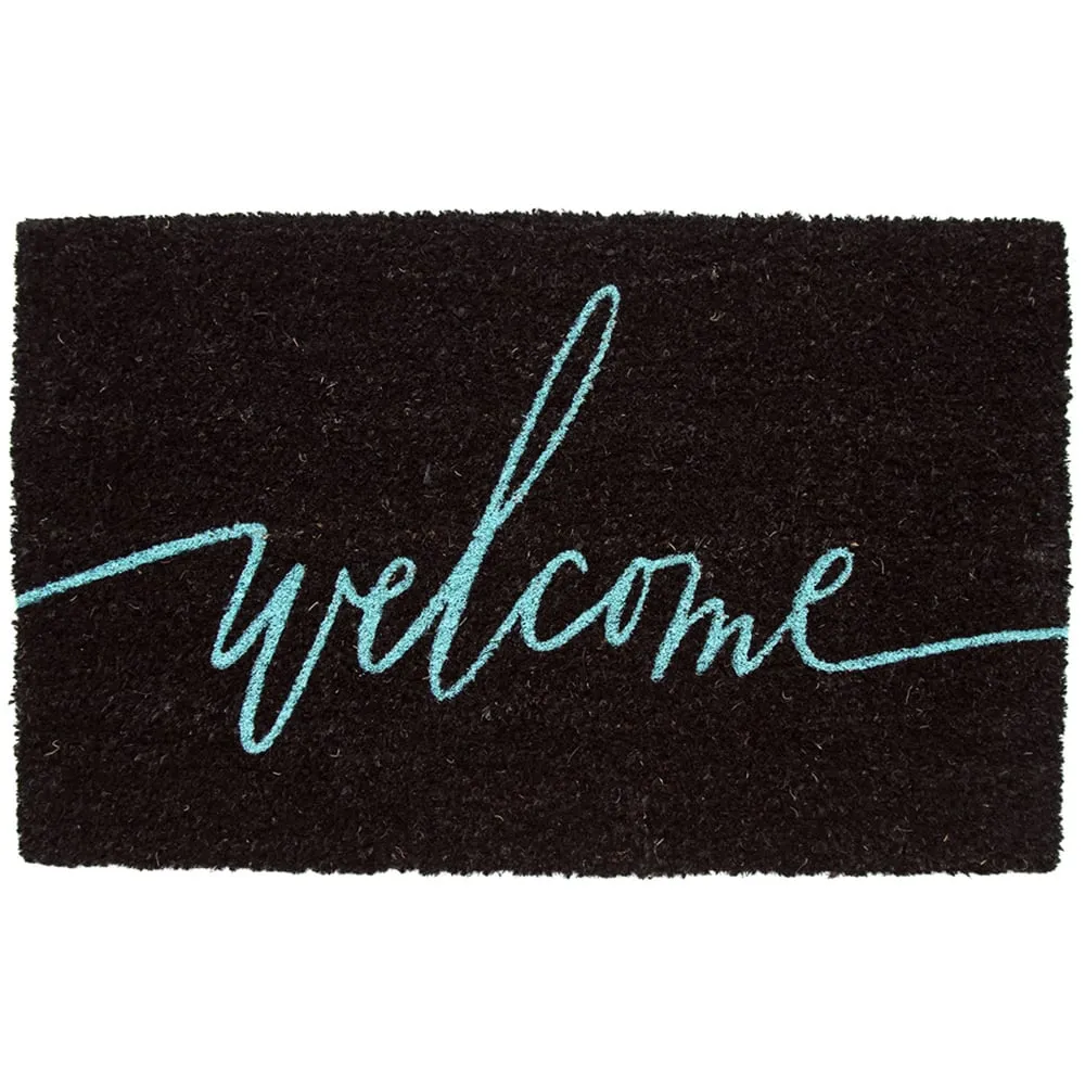 Neon Life Coir Door Mat - Natural