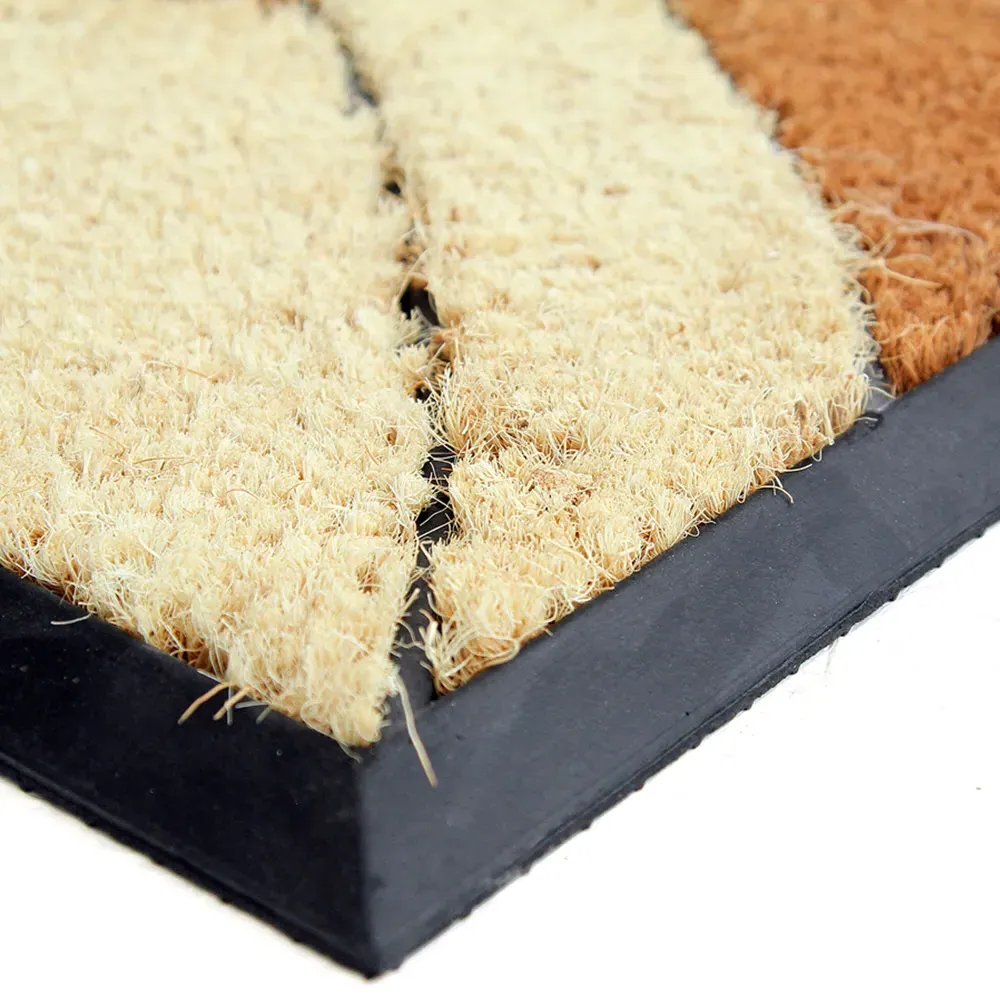 Palm Cluster Coir Door Mat - Natural