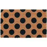 Polka Beauty Coir Door Mat - Natural