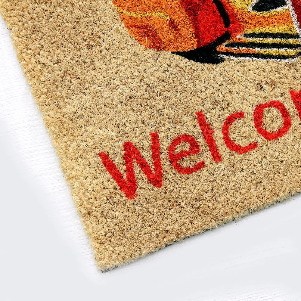 Scooter Ride Coir Door Mat - Natural