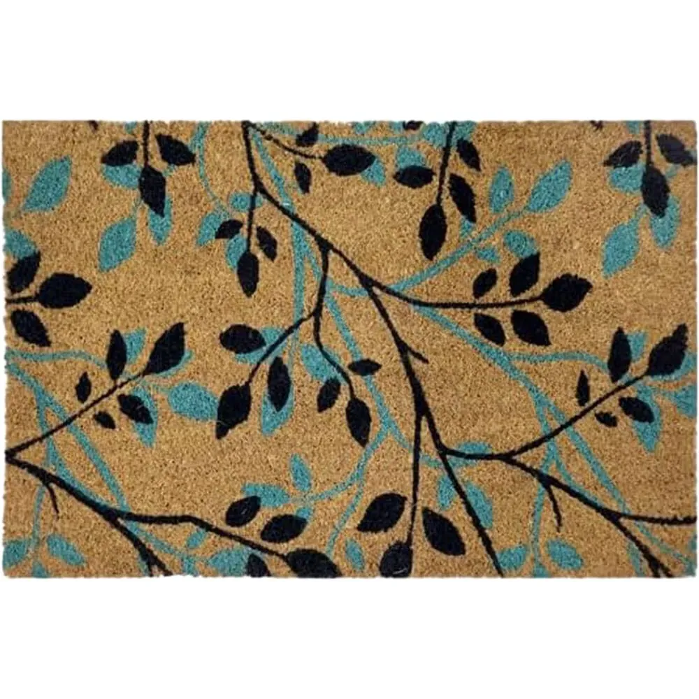 Shadow Leaves Coir Door Mat 40x60cm - Natural image