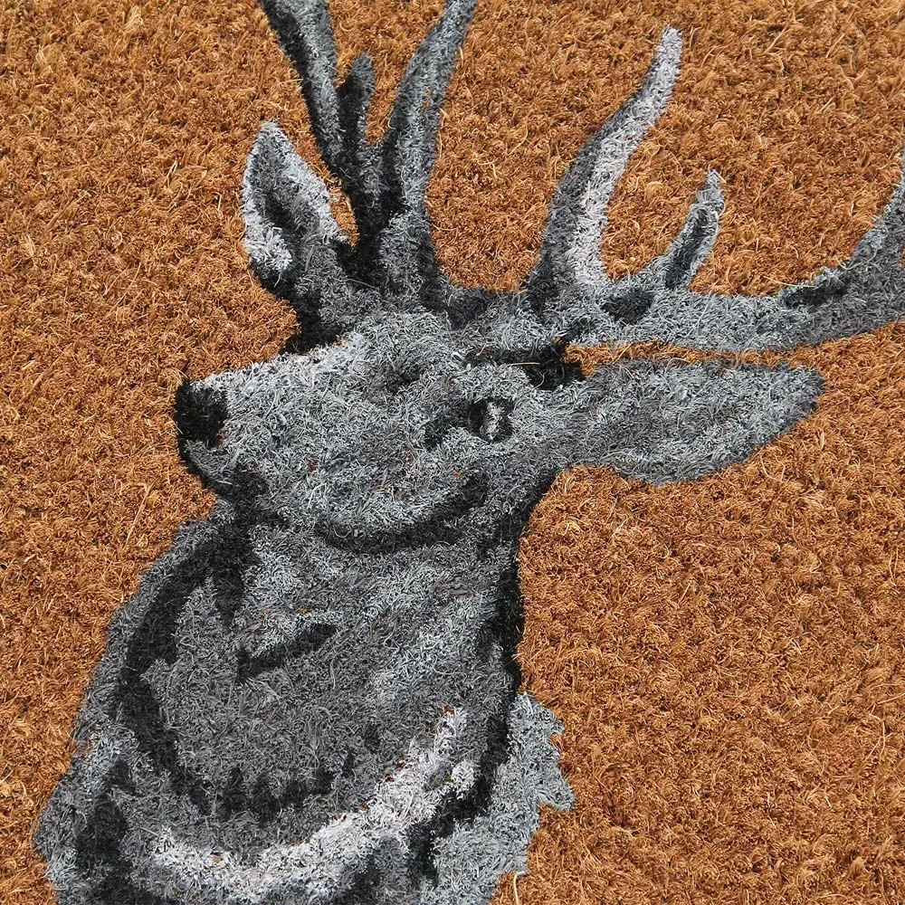 Stag Head Coir Door Mat