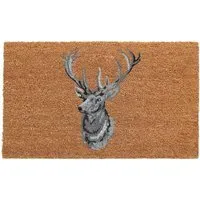 Stag Head Coir Door Mat