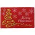 Star Xmas Coir Door Mat - Natural