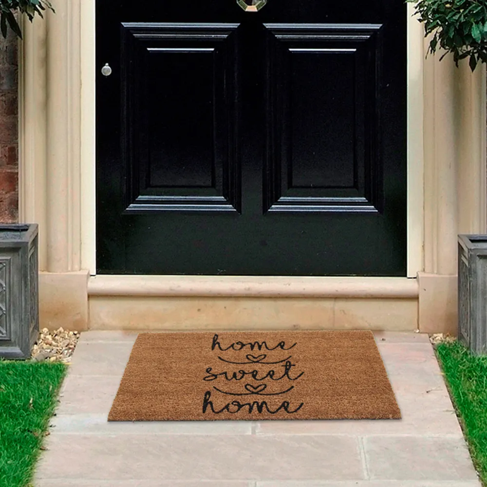 Sweet Home Coir Door Mat - Natural