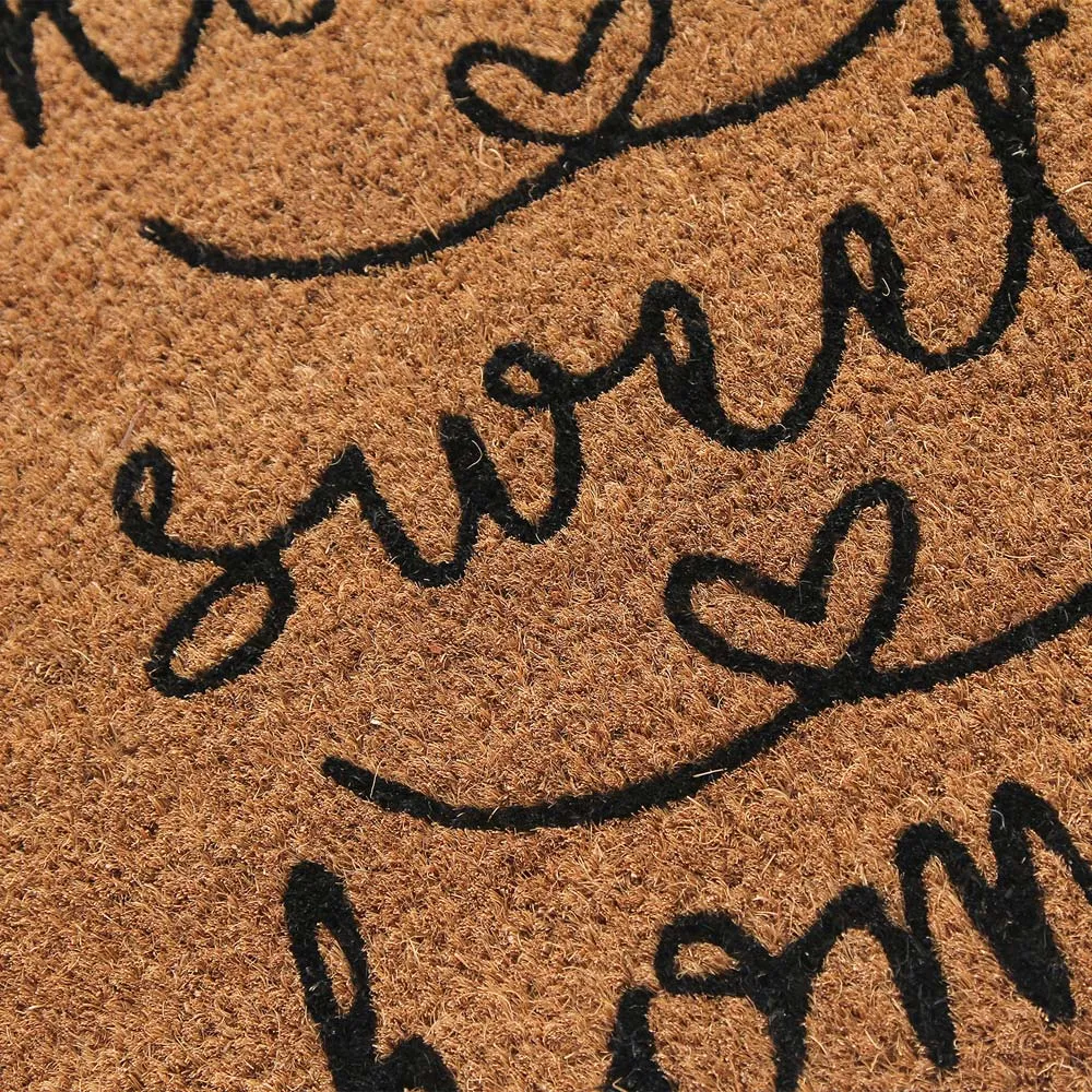 Sweet Home Coir Door Mat - Natural