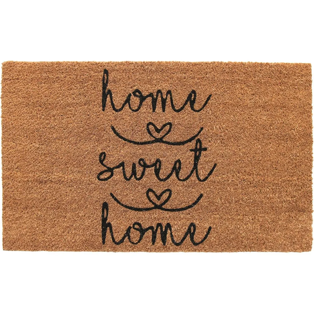 Sweet Home Coir Door Mat - Natural