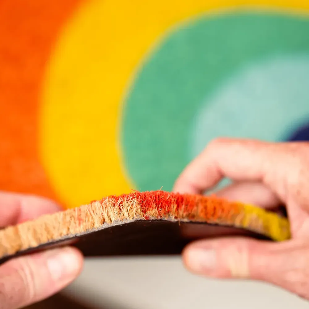 The Rainbow Coir Door Mat - Natural