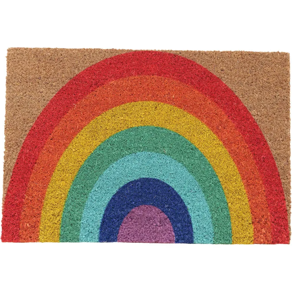 The Rainbow Coir Door Mat - Natural image